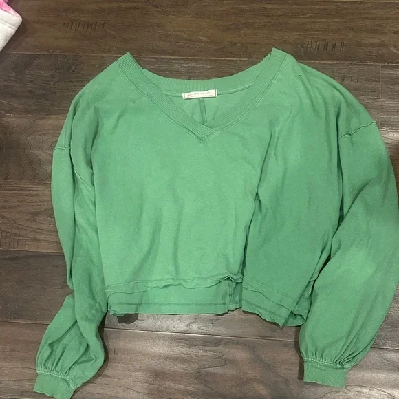 We The Free Green V-Neck Tee - Picture 2 of 14